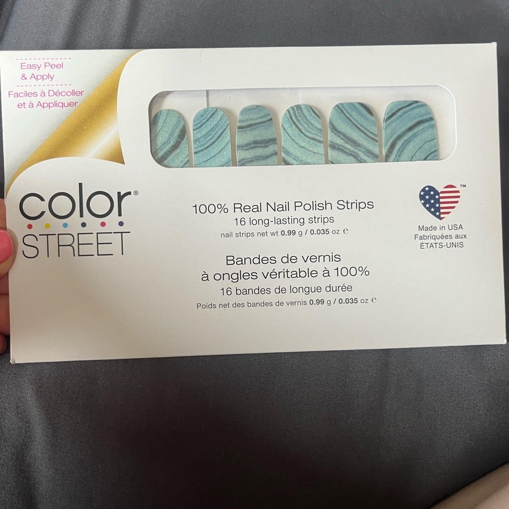 Color Street Teal Swirl Nail Strips